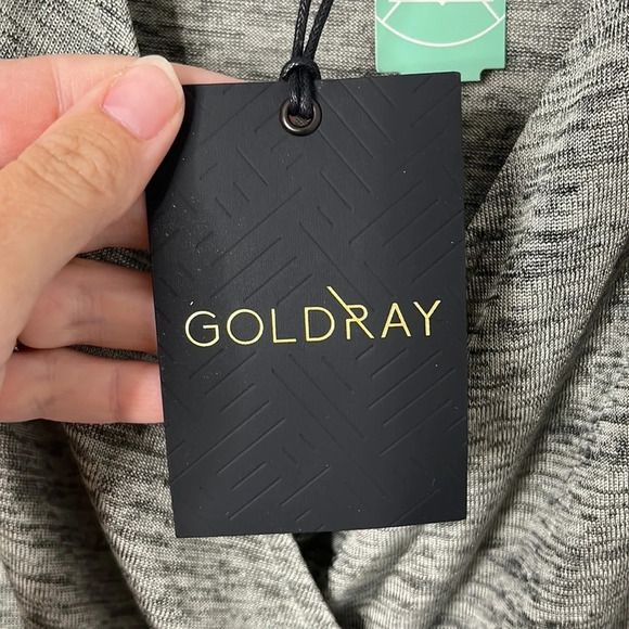 Goldray Stitchfix Eisla Zipper Detail Faux Wrap Top NWT - Picture 3 of 6